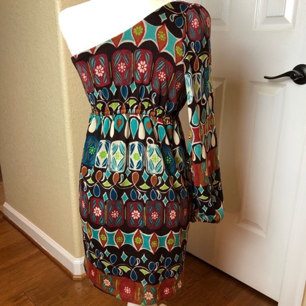 Judith March One Shoulder Knit Dress, Size M - Picture 5 of 8